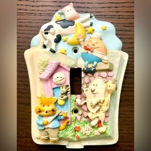 Vintage Nursery Rhyme Switch Plate Cover